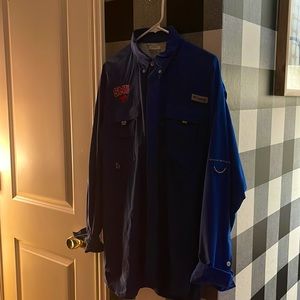 SMU blue long sleeve Med -Columbia